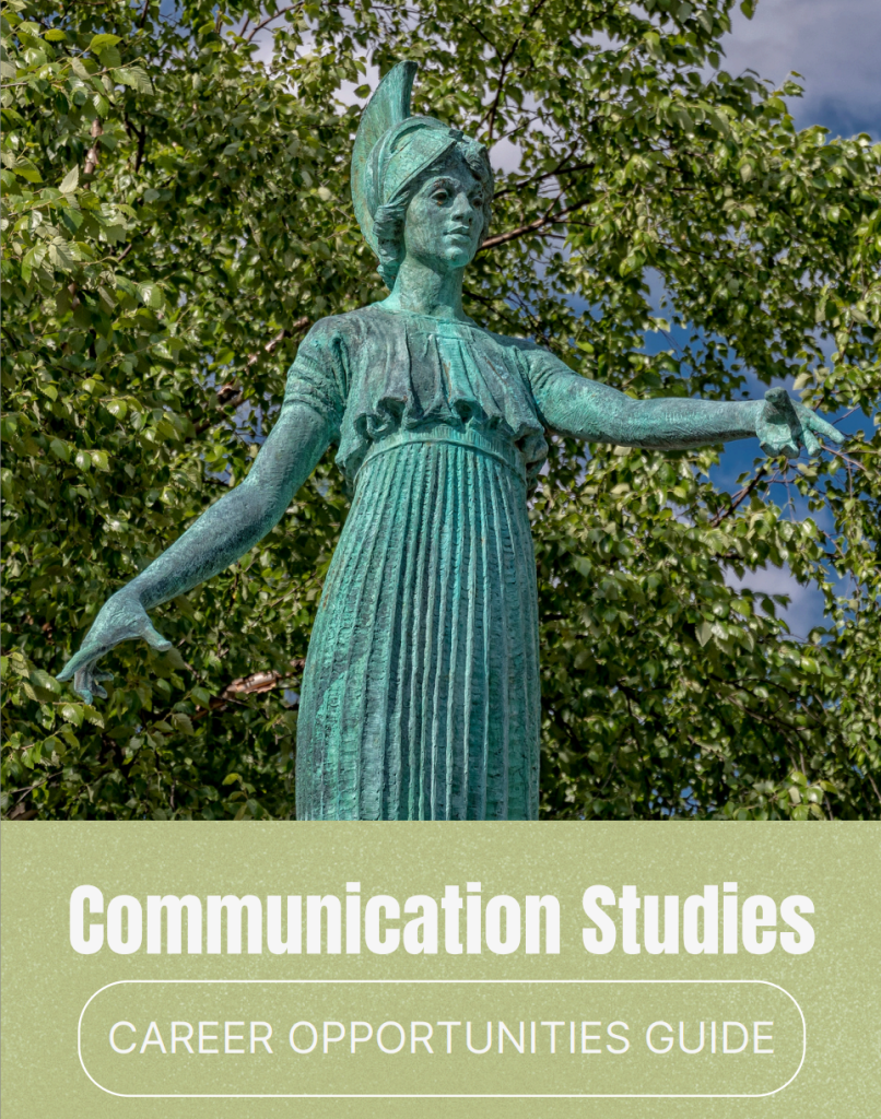 cover of the Communication Studies Career Opportunities Guide. Click to download the PDF!